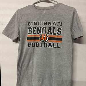 Cincinnati Bengals NFL Team Apparel Gray T-Shirt Youth’s Large Football Tee